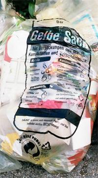 Der Gelbe Sack (Foto : E. Lacroix)